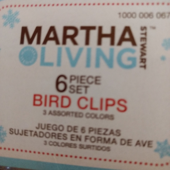 Martha Stewart Regal Holiday Bird Clips 6 Piece Set 3 Different Colors - Picture 7 of 12